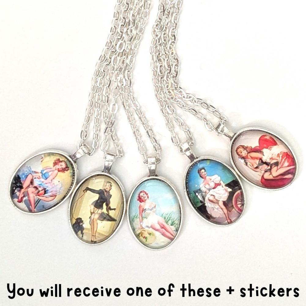 ❓Mystery❓ Pin-Up Girl Pendant Necklace Blind Bag